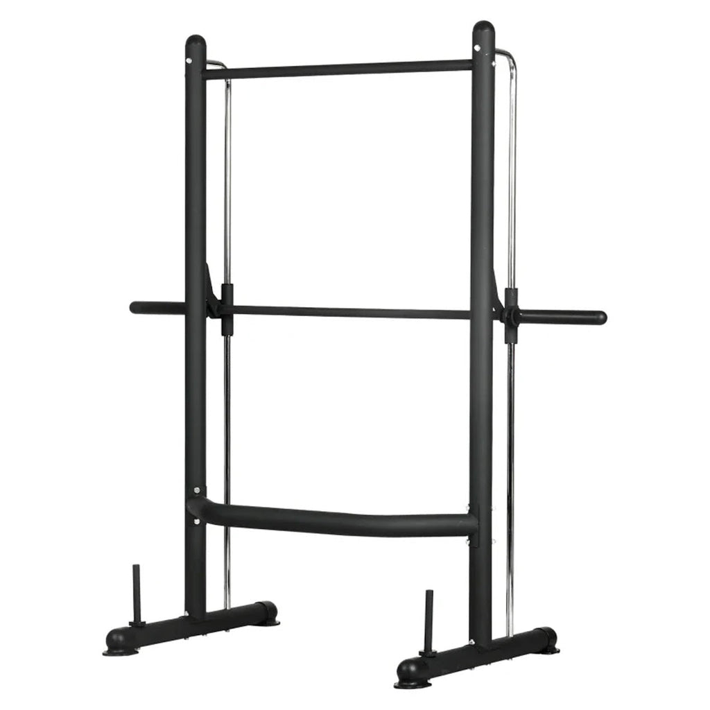 All-in-One Smith Machine Power Rack with Pull‑Up Bar, Reinforced Steel Frame & Safety Stops – Full-Body Strength Training Station for Home Gym Use