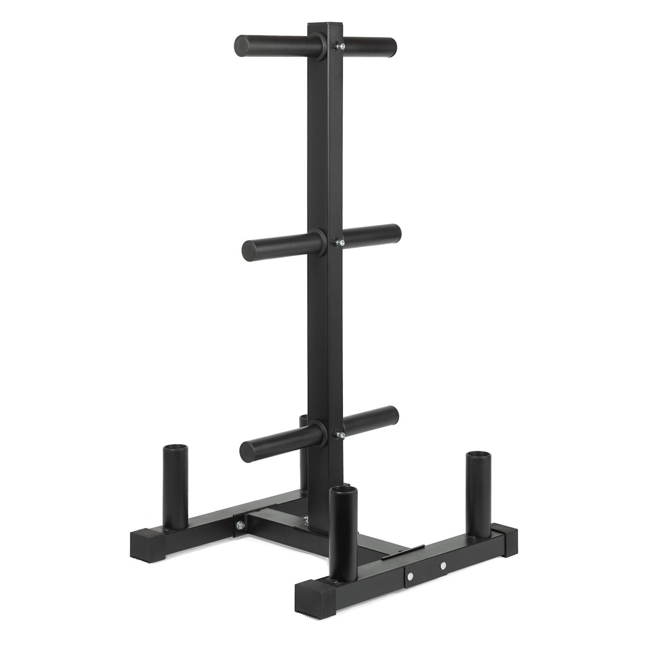 Olympic Weight Rack with Bar Holders | 3‑Tier Steel Tree | 200kg Capacity | Compact, Powder‑Coated Plate Organizer for Home & Garage Gyms