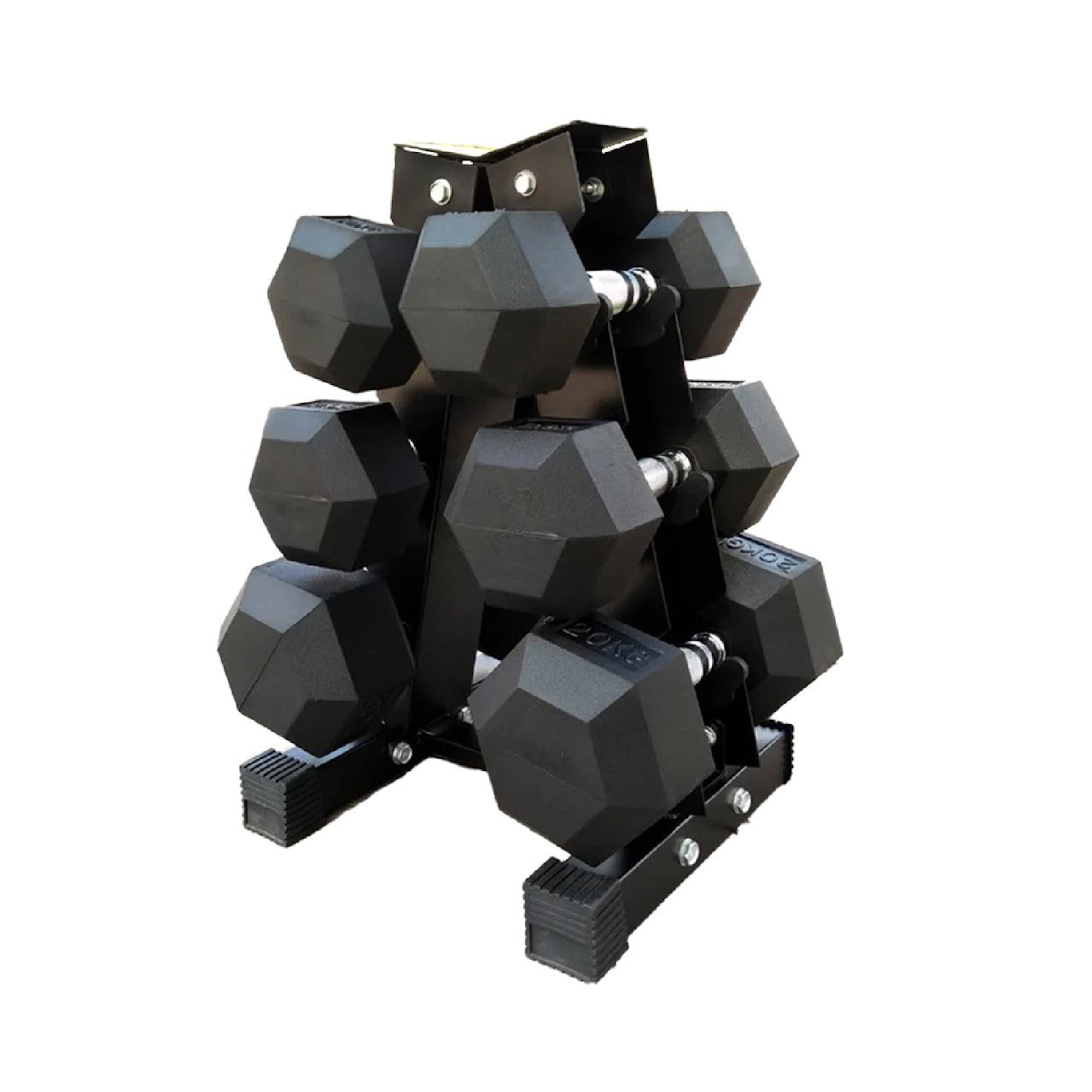 Premium Hex Dumbbell Set UK with 3 Pairs (2.5kg–15kg) & Optional Vertical 3 Tier Rack – Rubber-Coated, Ergonomic Grip, Space-Saving Design