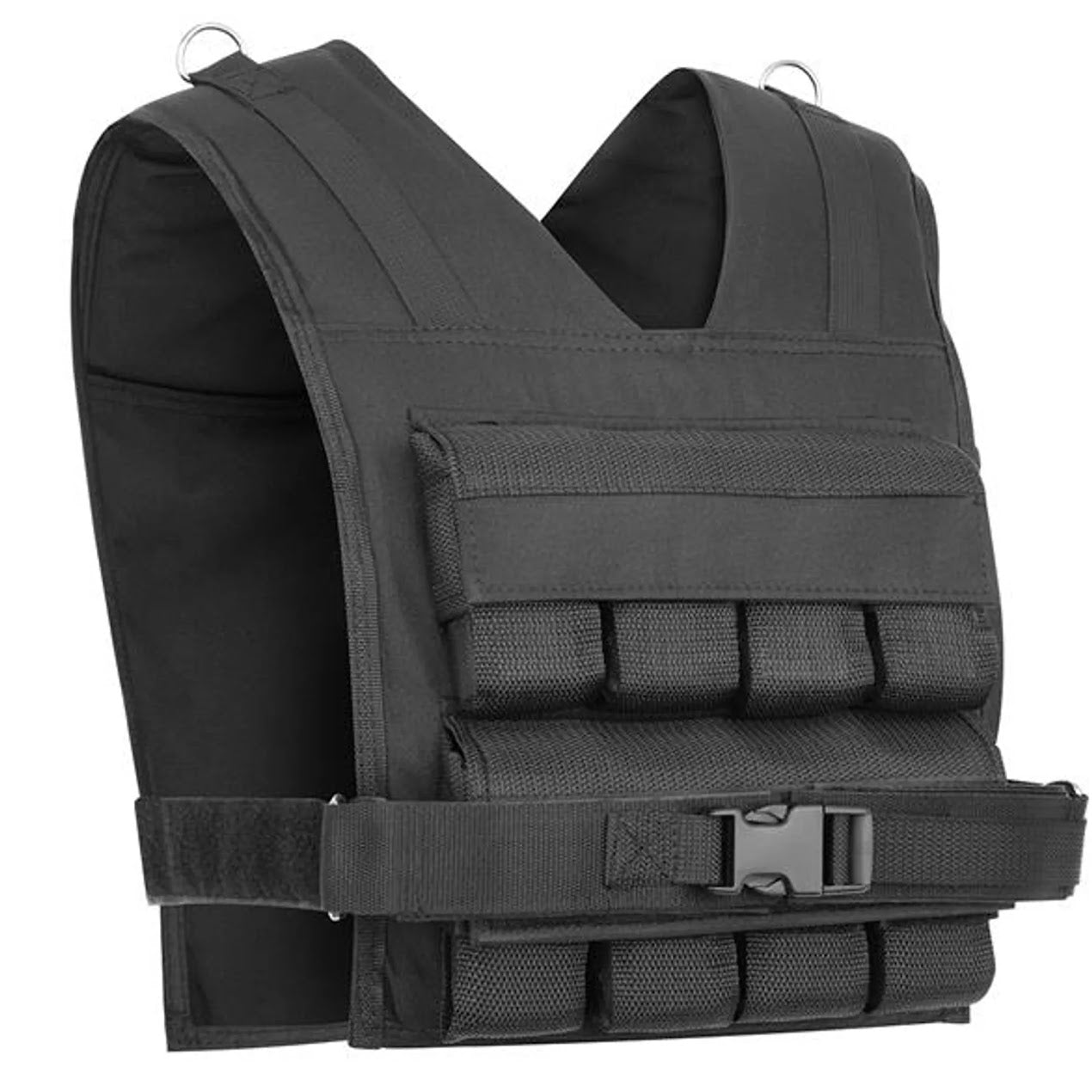 Adjustable 30kg Training Vest – Heavy-Duty Metal Inserts, Reflective Trim & Padded Fit for Strength Workouts, Running & Home Gym Conditioning